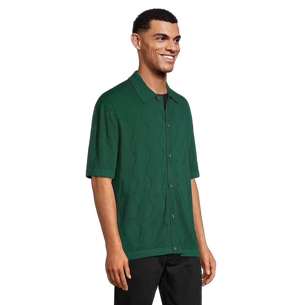 Pablo Textured Knit Short-Sleeve Shirt