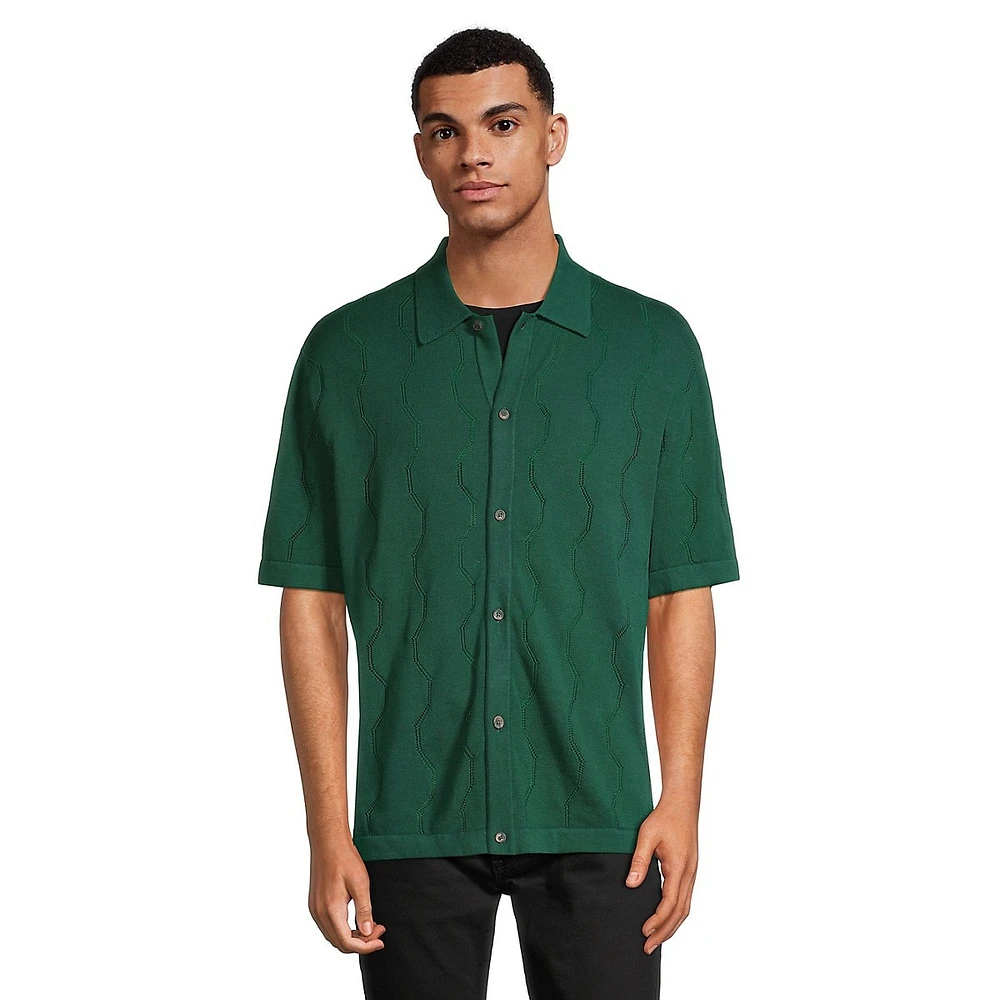 Pablo Textured Knit Short-Sleeve Shirt