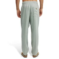Pantalon fuselé en lin avec cordon de serrage