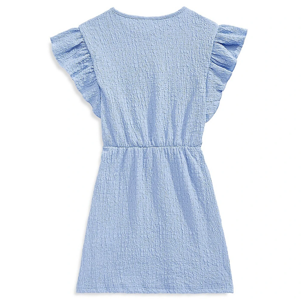 Little Girl's Sonia Ruffled Crinkle Dress