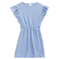 Little Girl's Sonia Ruffled Crinkle Dress