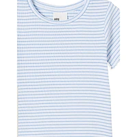 Little Girl's Raya Striped Rib Baby Tee