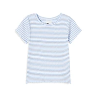 Little Girl's Raya Striped Rib Baby Tee