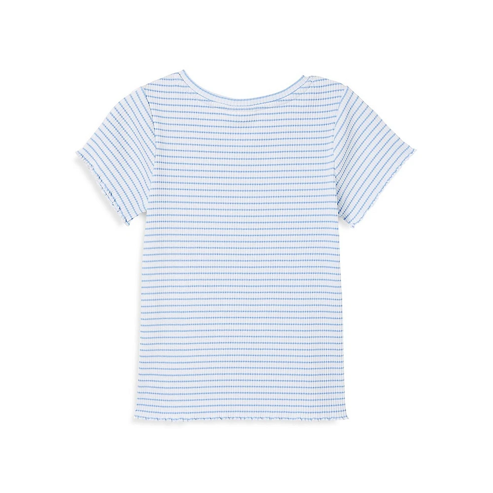 Girl's Raya Striped Rib Baby Tee