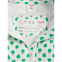 Baby Girl's Apple Print Puffer Jacket