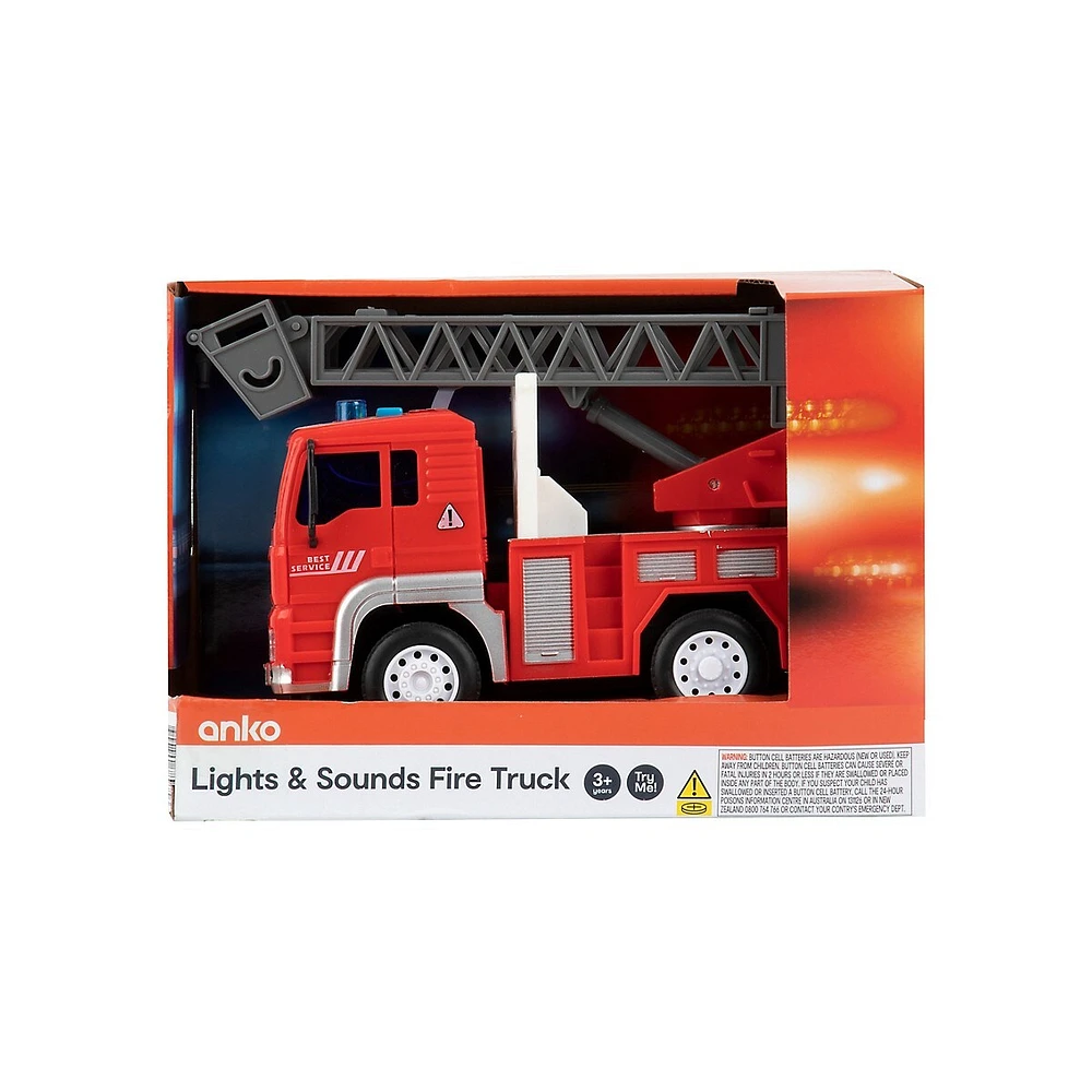 Lights & Sound Friction Fire Truck