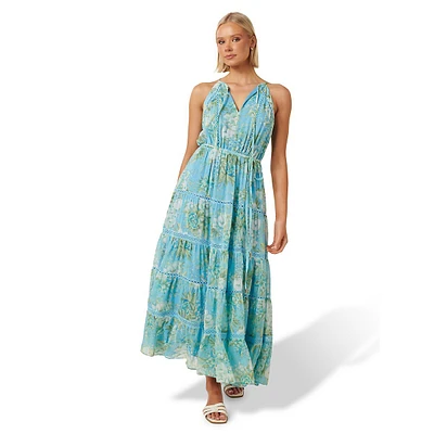 Savannah Tiered Halter Midi Dress