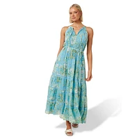 Savannah Tiered Halter Midi Dress