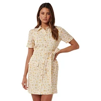 Fallyn Linen Utility Mini Dress