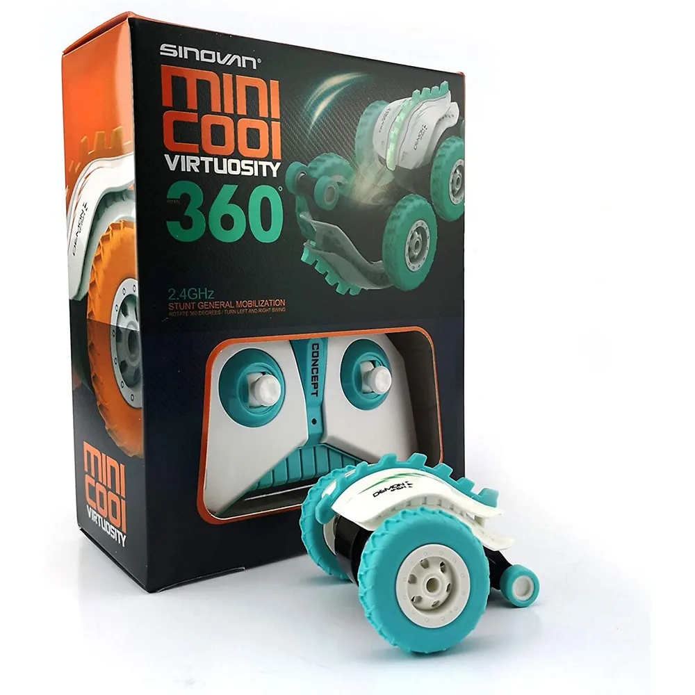 Demon Fish Mini Rc Stunt Car 4WD, Blue/Orange Assortment, 2.4Ghz