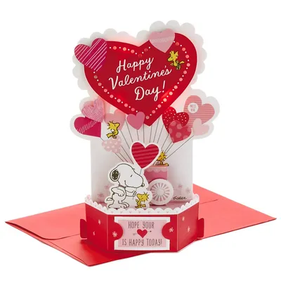 Paper Wonder Musical Peanuts Pop Up Valentines Day Card (Plays Linus And Lucy)