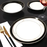 Black Elegance 16 Piece Dinnerware Set, Service For 4