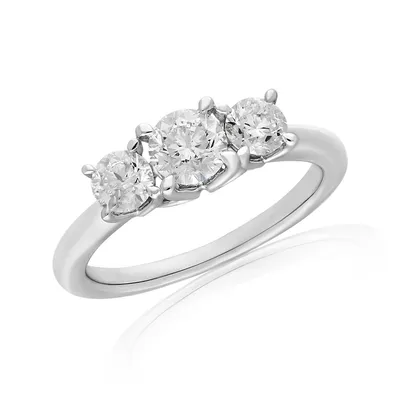 Canadian Dreams 14k White Gold 1.10ctw Diamond Engagement Ring