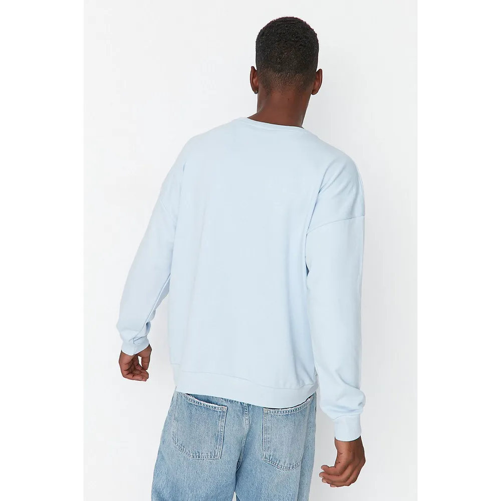 oversized crew neck sweatshirt