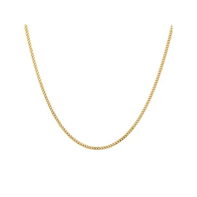 55cm (22") 3mm-3.5mm Width Curb Chain In 10kt Gold