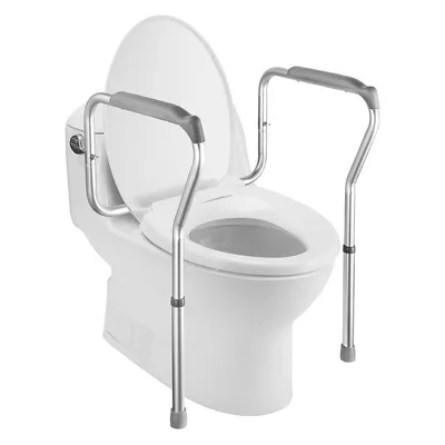 Stability Toilet Safety Rails Height Adjustable Aluminum Frame - Toilet Handles For Elderly And Handicap