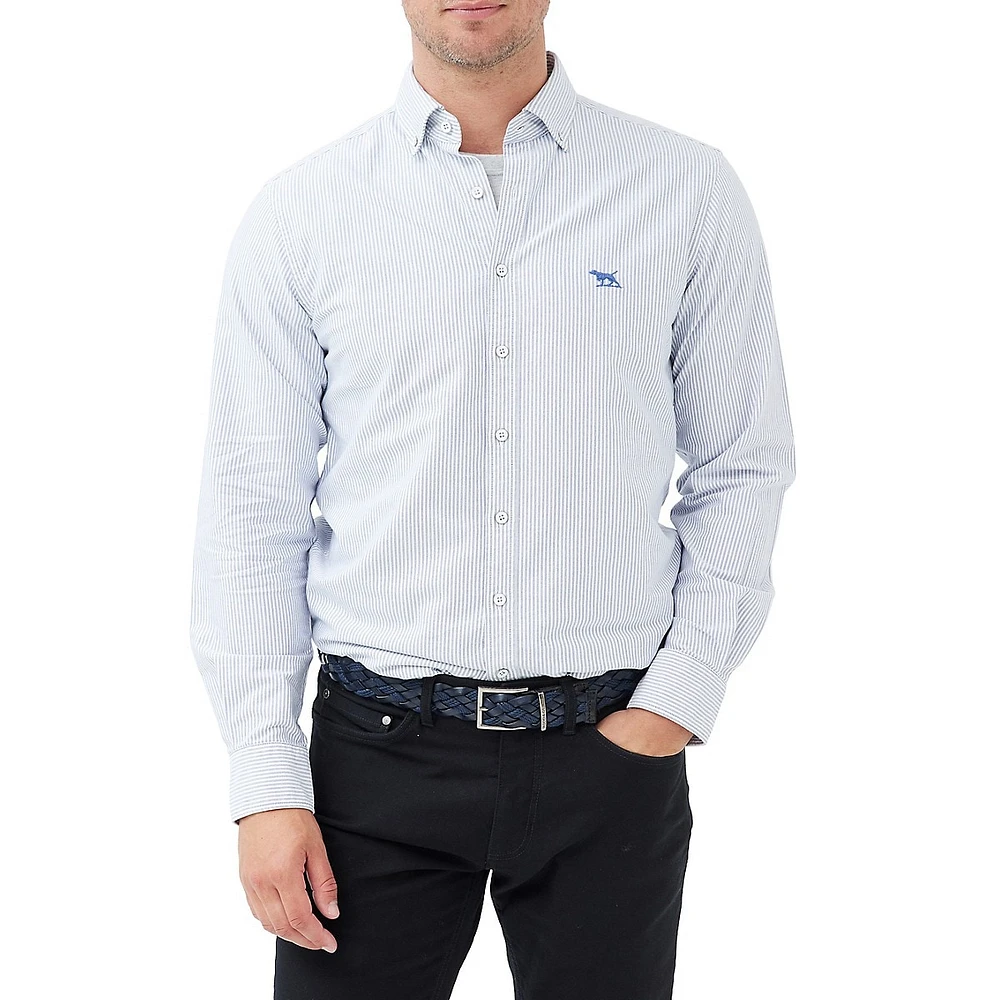 Gunn Slim-Fit Oxford-Stripe Shirt