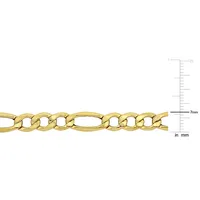 Men's Figaro Chain Bracelet In 10k Yellow Gold -9 Inch