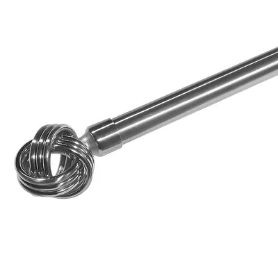 16/19mm Metal Drape Pole Set (knot - Nickel)