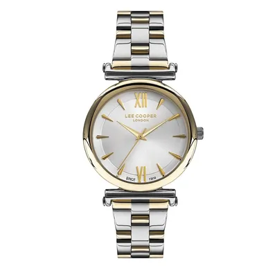 Ladies Lc07226.230 3 Hand Silver Watch With A Two Tone Metal Band And A Silver Dial