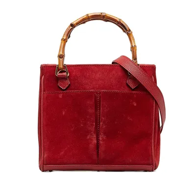 Pre-loved Bamboo Suede Satchel