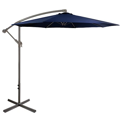 10ft Offset Outdoor Patio Umbrella With Hand Crank