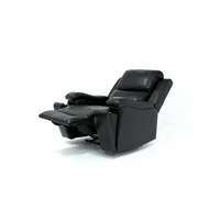 Black Leather Gel Power Recliner Chair With Usb Chargers