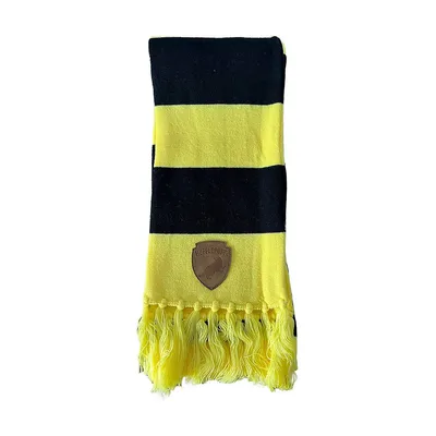 Harry Potter Hufflepuff Premium Knit Leather Patch Scarf