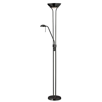 Contemporary 2 Light Led Compatible Task Floor Lamp
