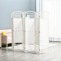 6-panel Room Divider Freestanding Folding Screen White