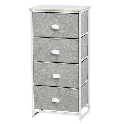 4 Drawers Dresser Chest Storage Tower Side Table Display Home Furniture Office