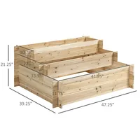 3-tier Wood Raised Garden Bed