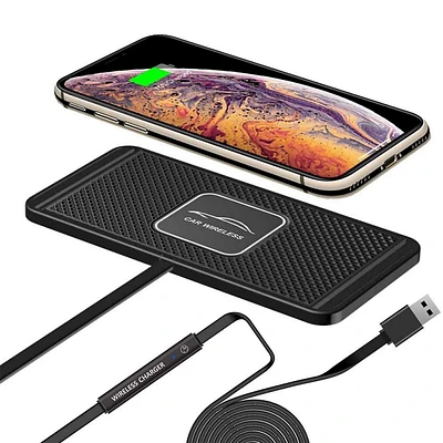 Wireless car Charging pad Non Slip Charging pad for car Fast Charging 15W Quick Charge Adapter