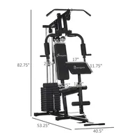 Multifunction Workout Machine With 143lbs Weight Stack
