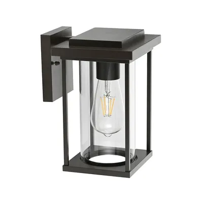 Outdoor Wall Light, 9.5'' Height, From The Marshall Collection, Black