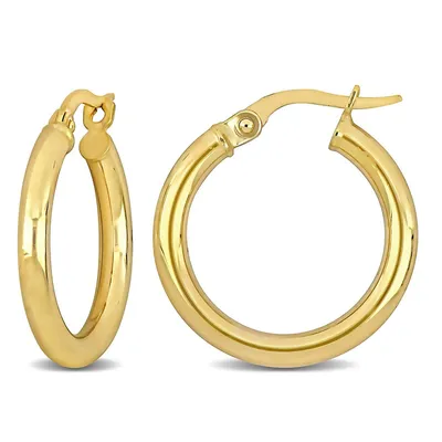 20mm Hoop Earrings In 14k Yellow Gold (2.5mm Wide)