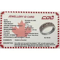 14k Gold 1.63 Cttw Round Brilliant Cut Canadian Diamond Anniversary Dinner Ring