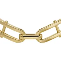 Women's Heritage D-link Gold-tone Stainless Steel Chain Bracelet