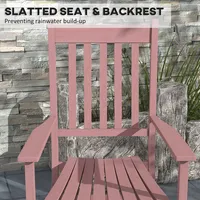 Patio Rocking Chairs Set Of 2 W/ Slatted Seat Rocker Chairs