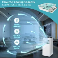 Btu Portable Air Conditioner 3-in-1 Air Cooler With Fan Dehum Sleep Mode