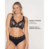 Sheer Lace Bustier Bralette With Underwire