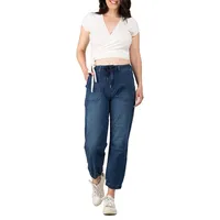 Women's 5 Pocket Cropped Leg Jogger Jeans