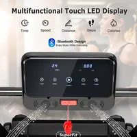 Superfit Folding 2.25hp Electric Treadmill Running Machine App Control Bluetooth