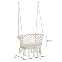 Cotton Rope Hammock Chair W/ Frame