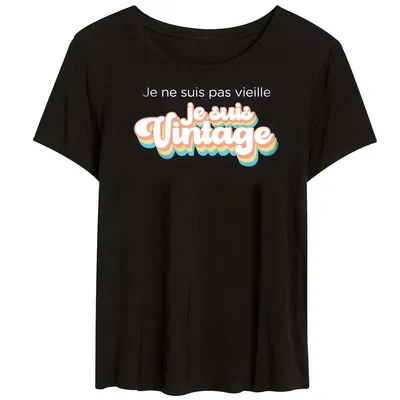 “je Suis Vintage” Round Neck T-shirt
