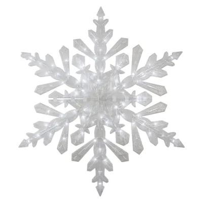 47" Led Lighted Twinkling Cool White Snowflake Christmas Outdoor Decoration