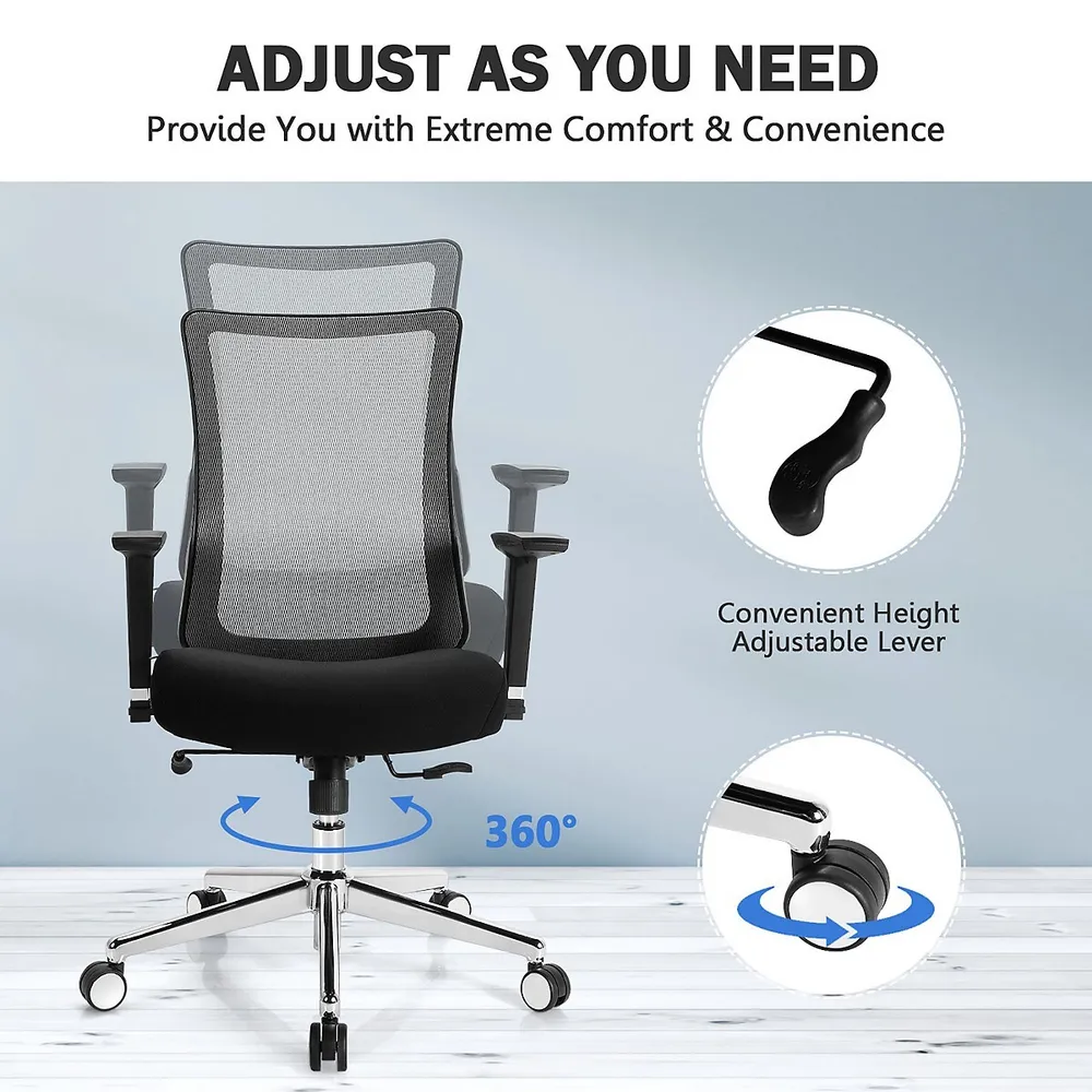 Costway Ergonomic High Back Mesh Office Chair w/ Adjustable Lumbar Support