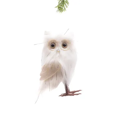 Standing Fuzzy Owl (pack Of 6)