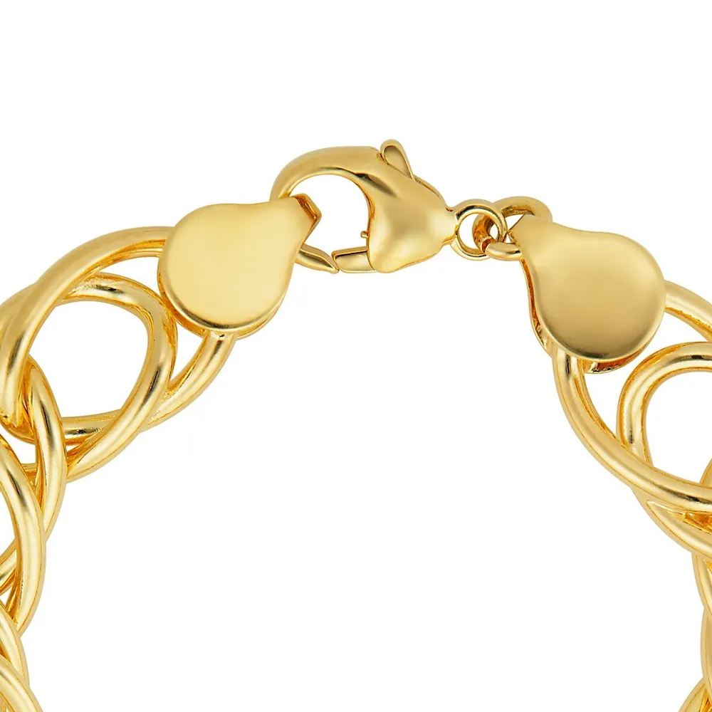 18kt Gold Plated 7.5" Large Oval Link Bracelet