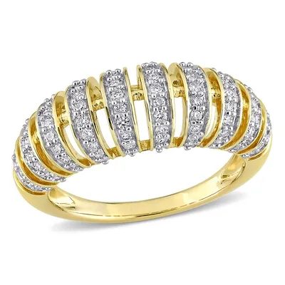 1/2 Ct Tw Diamond Multi-row Ring 14k Yellow Gold